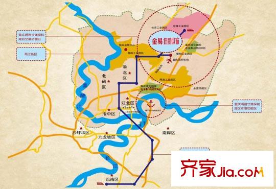 金易伯爵世家交通圖區(qū)位圖