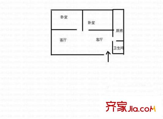 宏華苑戶型圖戶型圖 2室2廳1衛(wèi)1廚