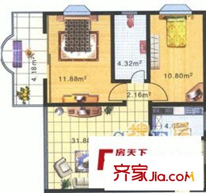 宏華苑 2室 戶型圖