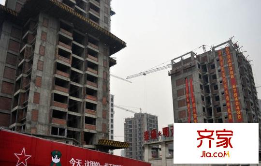 泰碩明天外景圖一期1、2號(hào)樓工程進(jìn)度（2012.01）