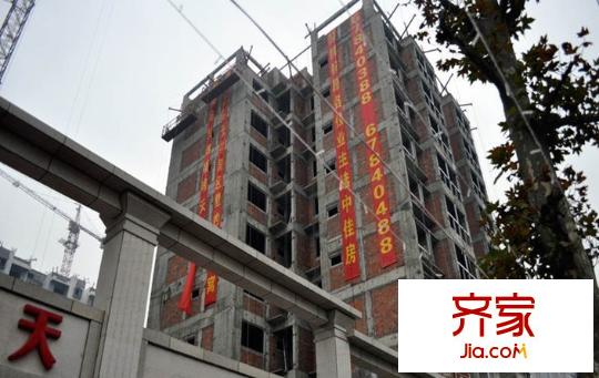 泰碩明天外景圖一期1號(hào)樓工程進(jìn)度（2012.01）