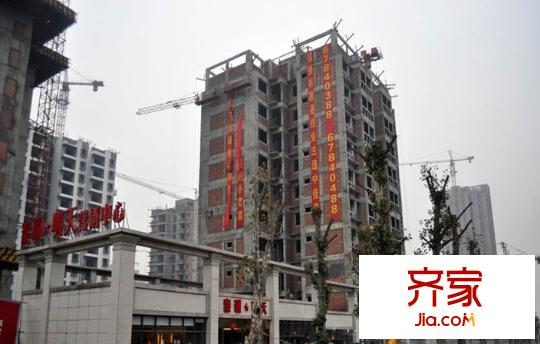 泰碩明天外景圖一期1號(hào)樓工程進(jìn)度圖（2012.01）