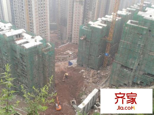 首創(chuàng)鴻恩國(guó)際生活區(qū)三期外景圖整體工程進(jìn)度圖（2014.5.22）