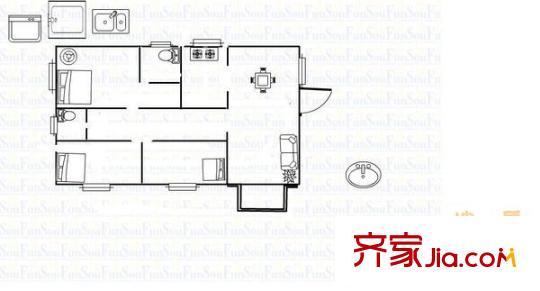 富抱泉花園 3室 戶型圖