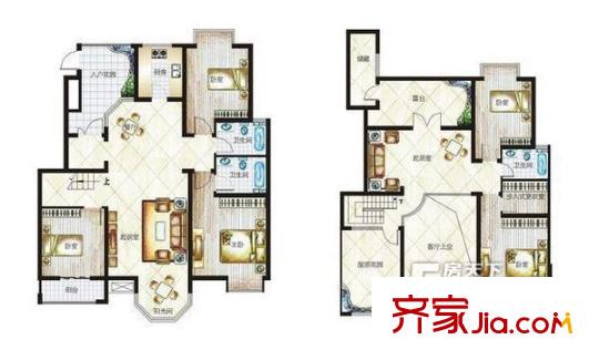 貝迪新城二期戶型圖3110906452 4室3廳3衛(wèi)1廚