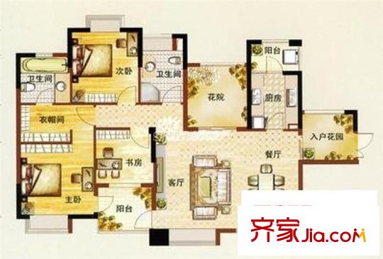 山水天成 3室 戶型圖