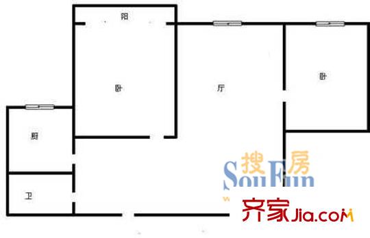 美專校街小區(qū)戶型圖美專校街10 2室2廳1衛(wèi)1廚