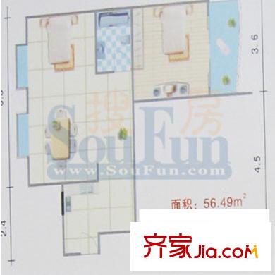 東方紫竹苑戶型圖戶型圖 1室1廳1衛(wèi)1廚