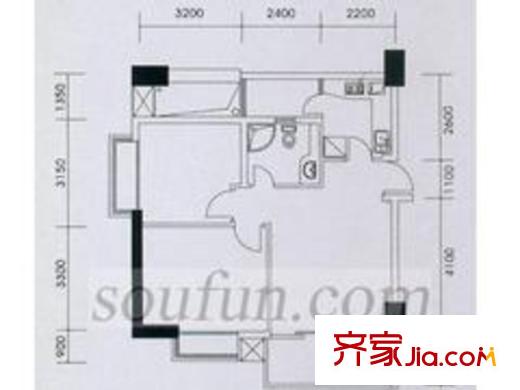 鉑金時代戶型圖戶型圖5 2室2廳1衛(wèi)1廚