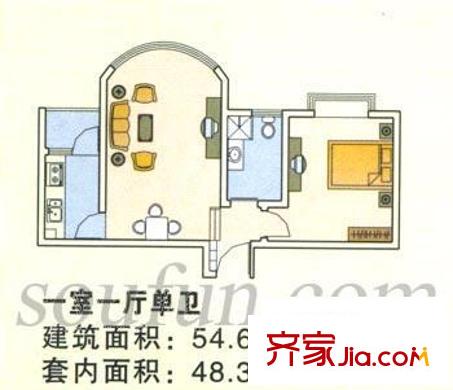 大川花園 戶型圖1