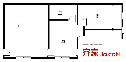 御景江山 2室 戶型圖