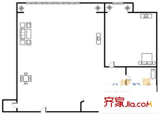 御景江山 1室 戶型圖