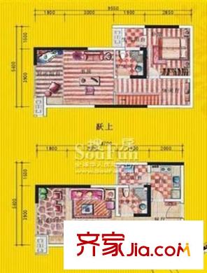 帝豪麗都戶型圖 戶型圖 1室1廳1衛(wèi)1廚