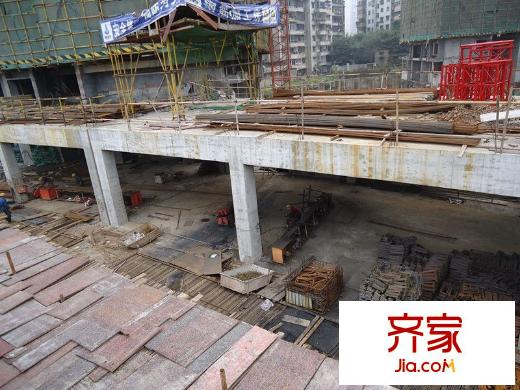 東原香郡外景圖一期商業(yè)內(nèi)街工程進(jìn)度圖（2012.10）