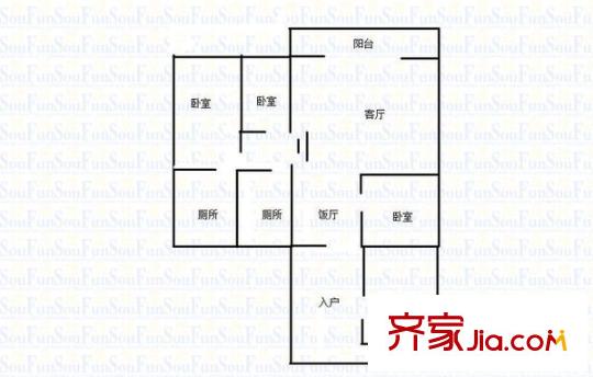 典雅龍海港灣 3室 戶型圖