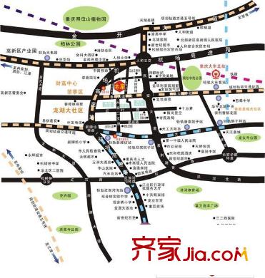 亞熱帶雅居交通圖區(qū)位圖