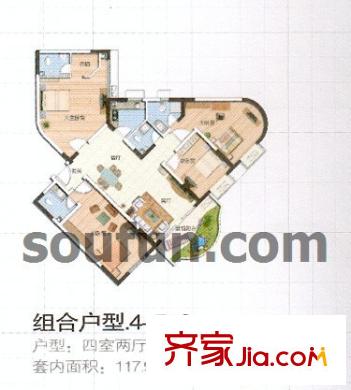 聚豐錦繡盛世戶型圖戶型圖3 4室2廳4衛(wèi)1廚
