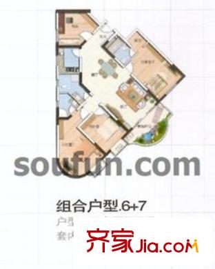 聚豐錦繡盛世戶型圖戶型圖2 4室2廳3衛(wèi)1廚