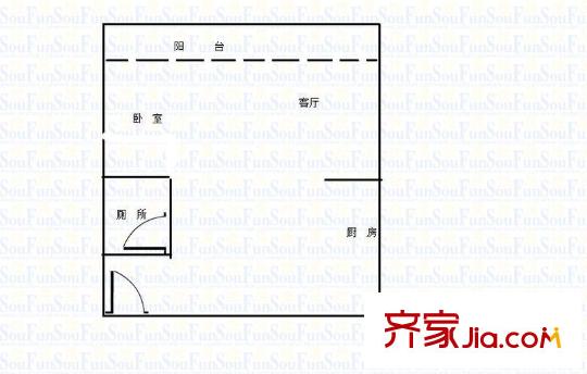 鳳凰臺(tái) 1室 戶型圖