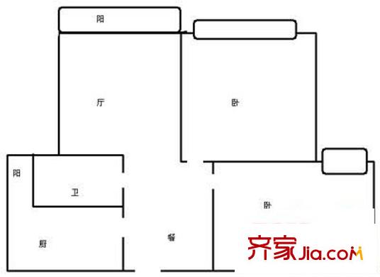宜居苑 2室 戶型圖