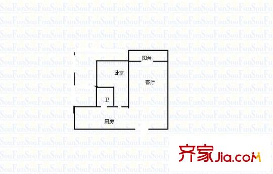 時(shí)代YOHO 1室 戶型圖