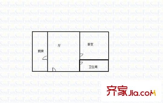 時(shí)代YOHO 1室 戶型圖
