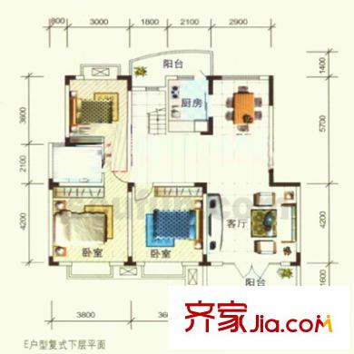 青麓雅園戶型圖戶型圖 3室2廳2衛(wèi)1廚