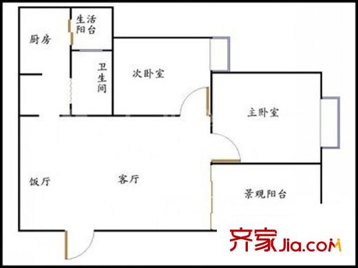 宜居苑 2室 戶型圖