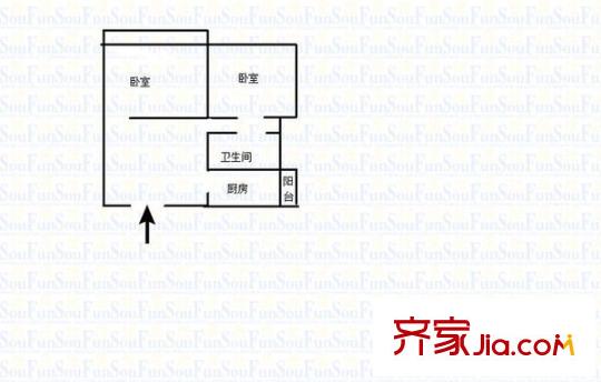 時(shí)代YOHO 2室 戶型圖