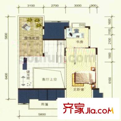 青麓雅園戶型圖戶型圖 2室2廳1衛(wèi)1廚