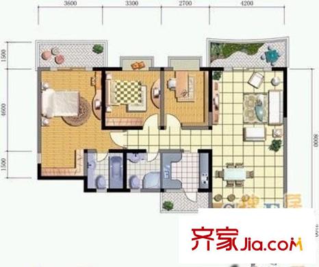 新東?；▓@ 4室 戶型圖