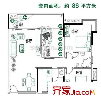 新東?；▓@ 4室 戶型圖