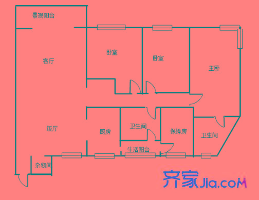 新東?；▓@ 3室 戶型圖