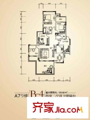 金科花園 4室 戶型圖