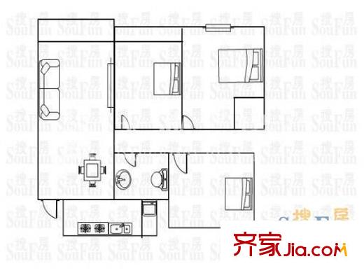 港城花園 4室 戶型圖