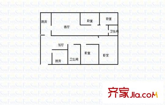 怡潤居 3室 戶型圖