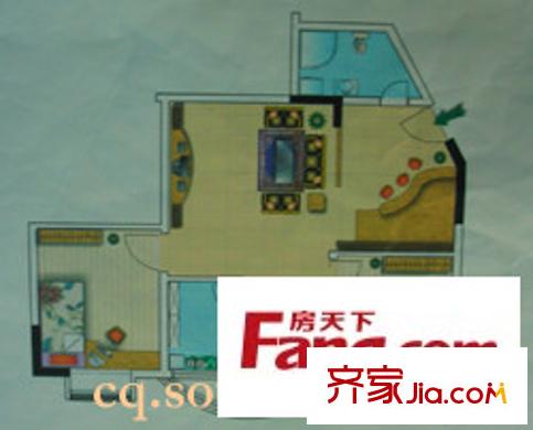 世紀(jì)花城戶型圖戶型圖 1室2廳2衛(wèi)1廚