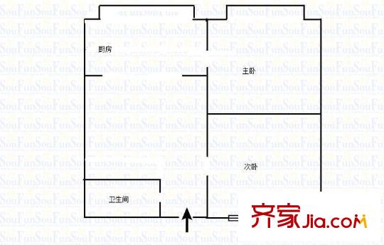 金沙國際 2室 戶型圖