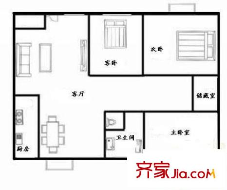 怡潤居 3室 戶型圖