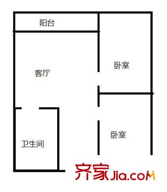 金沙國際 2室 戶型圖