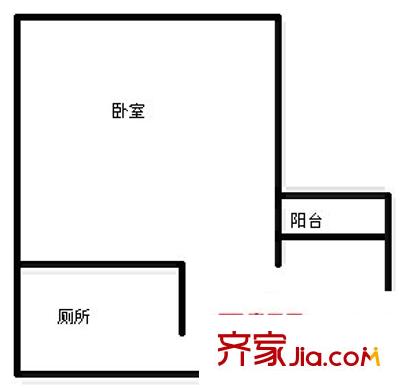 望江閣 1室 戶型圖