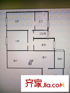 望江閣 3室 戶型圖