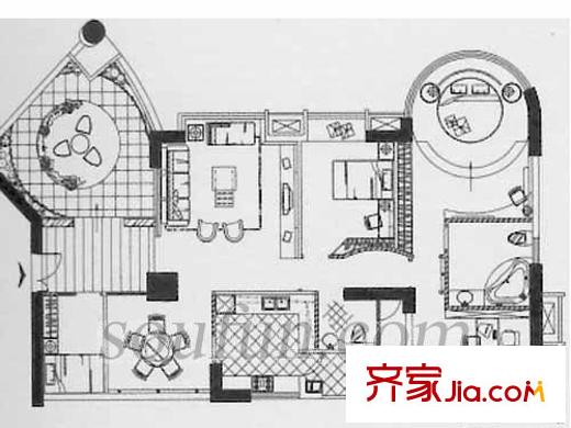 中天香悅?cè)A府 戶(hù)型圖2