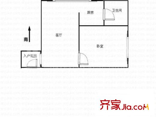 凌云閣 1室 戶型圖