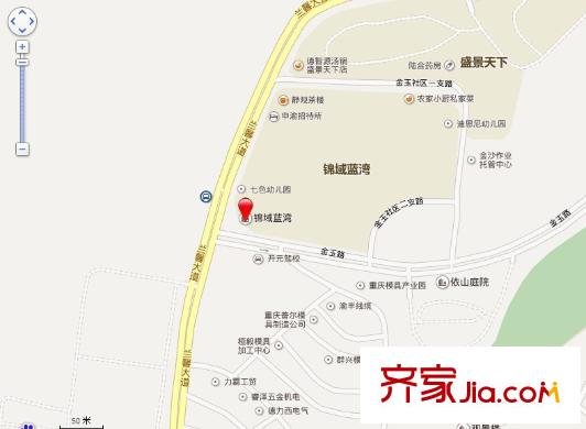 錦域藍(lán)灣交通圖 