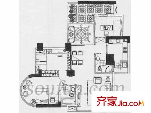 中天香悅?cè)A府 戶型圖1