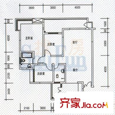 中天香悅?cè)A府 3室 戶型圖