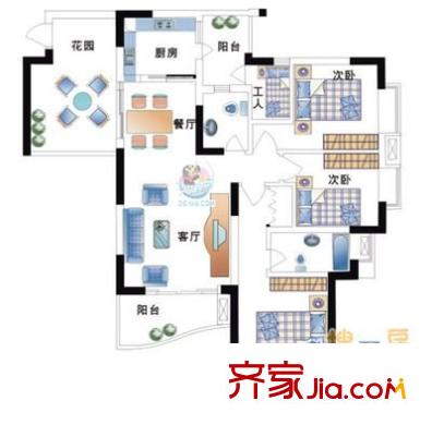 翰林景園 1室 戶型圖