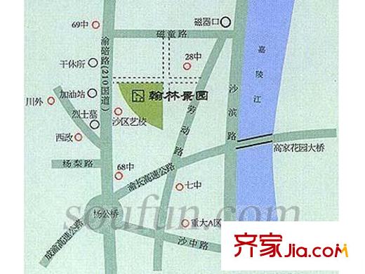 翰林景園交通圖