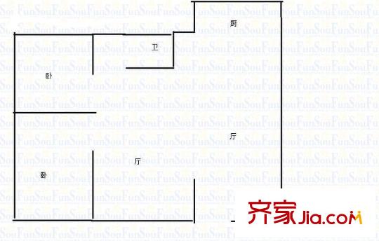 紫荊花園 2室 戶型圖